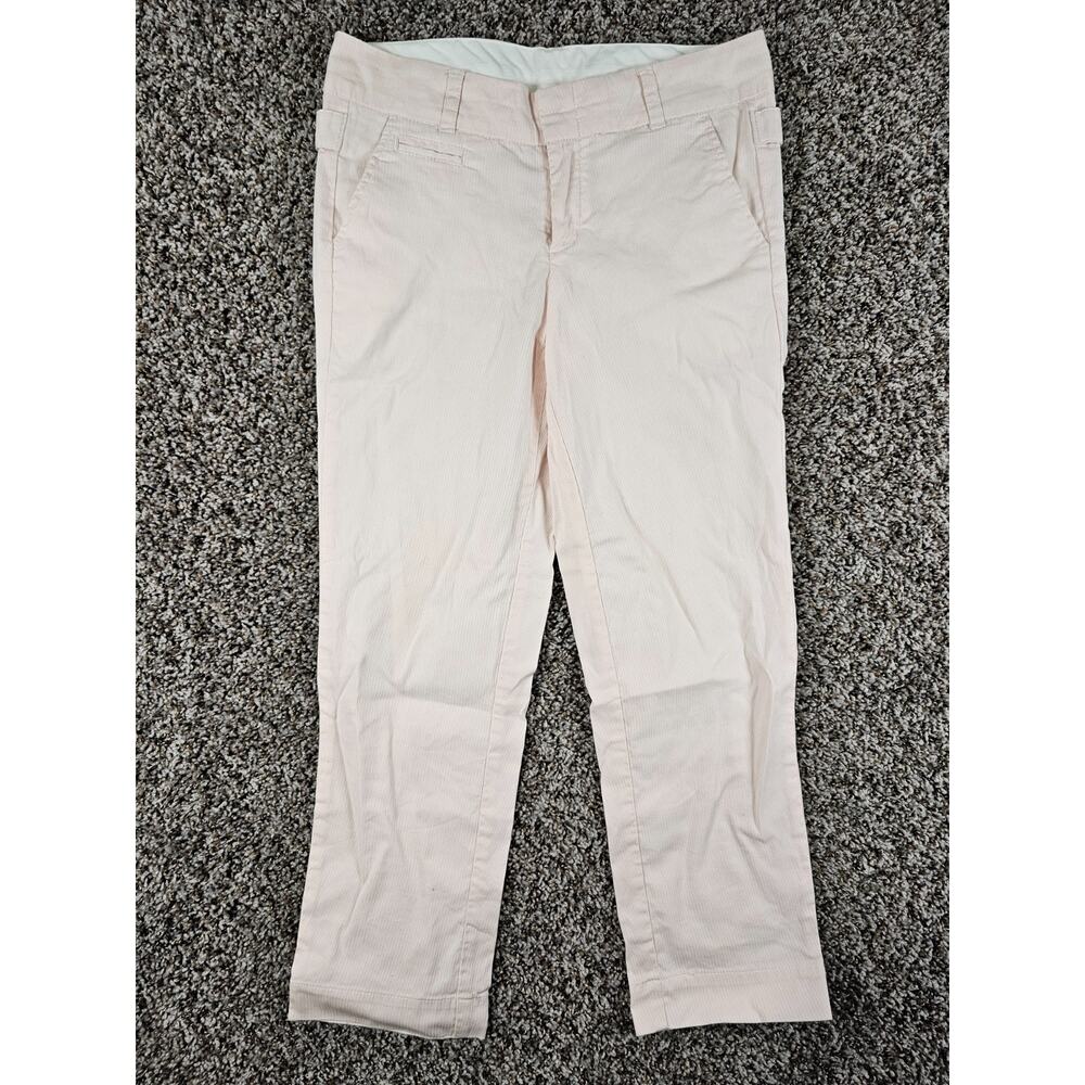 NormaKamali Womens Sz 6 Straight Leg Corduroy Pants Light Pink